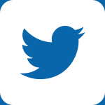 The Twitter logo with DA-Desk colours (blue and white)